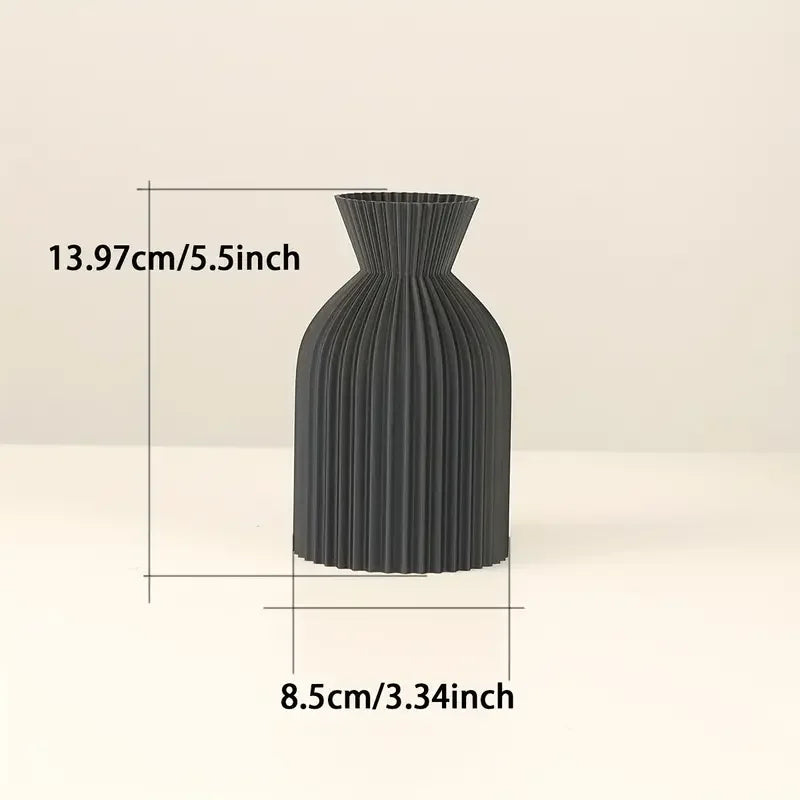 NxtDecor - Elegant Black Plastic Vase Boho Chic Decorative Centerpiece