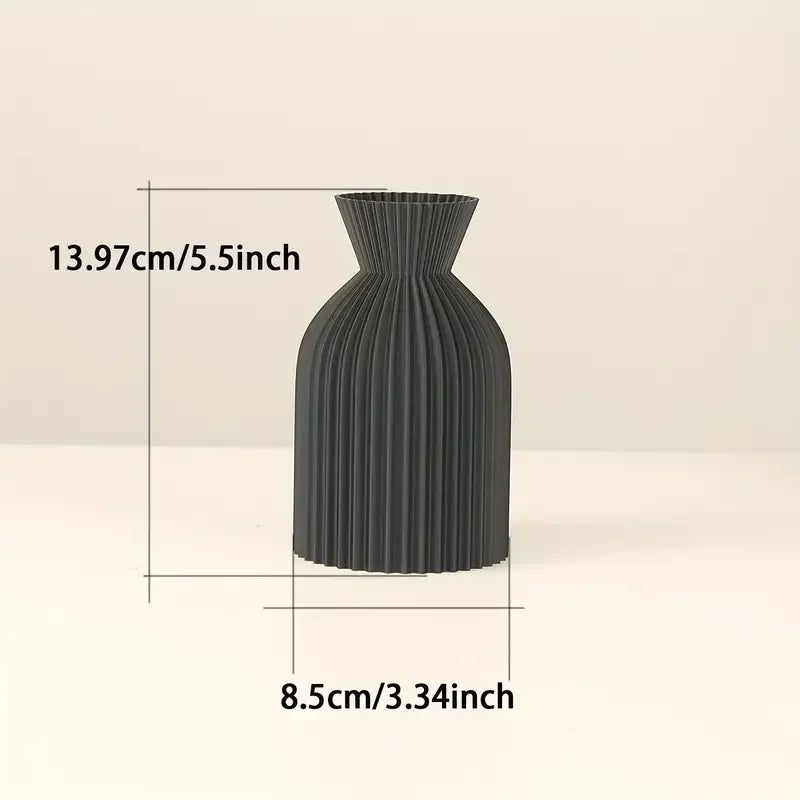 NxtDecor - Elegant Black Plastic Vase Boho Chic Decorative Centerpiece
