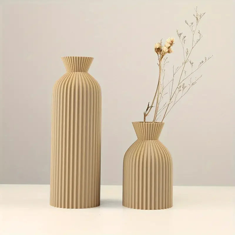 NxtDecor - Elegant Black Plastic Vase Boho Chic Decorative Centerpiece
