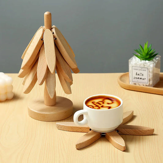 NxtDecor - Tree Design Stand Wooden Trivets