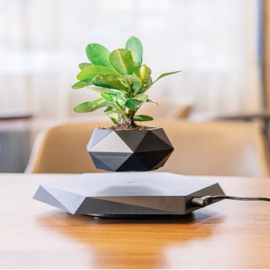 NxtDecor - Levitating Air Bonsai Pot Rotation Flower Magnetic Suspension Floating Pot Without Plants